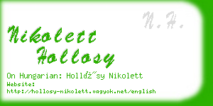 nikolett hollosy business card